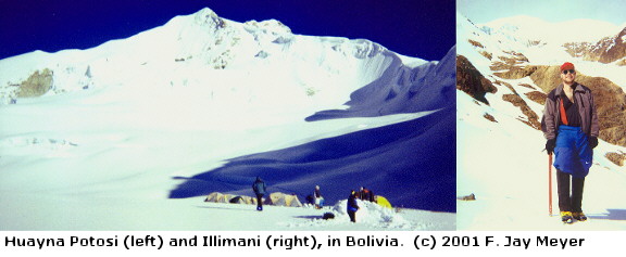 Huayna Potosi and Illimani, in Bolivia