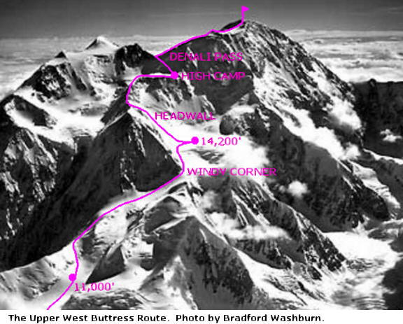 The Upper West Buttress Route