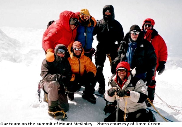 Our team on the summit of Mount McKinley