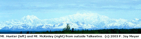 Mt. Hunter and Mt. McKinley from Talkeetna