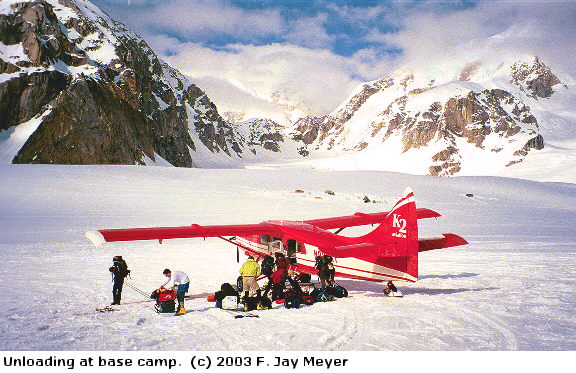 Unloading at Base Camp