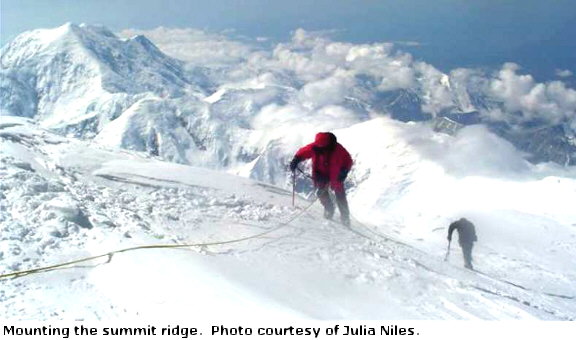 Mounting the Summit Ridge