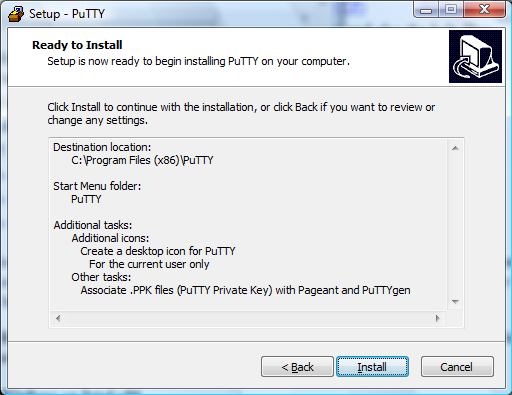 putty ftp server