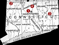 Map of CT