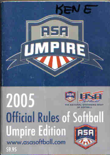 ASA Rule Book - only available through local association